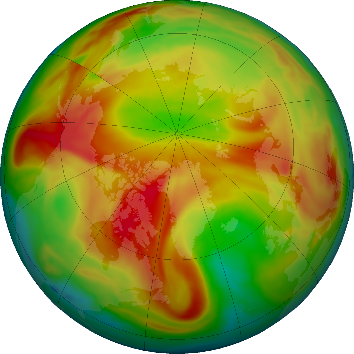 Arctic ozone map for 17 March 2021